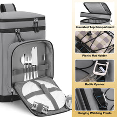 YOUNGOA 42Cans cooler backpack leak-proof seam demonstrates reliability for outdoor events.