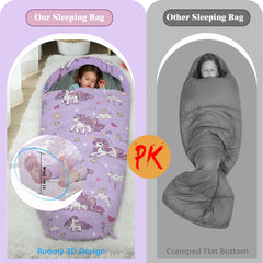 YOVOMEE sleeping bag with water-resistant shell for outdoor use