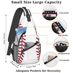 YOZIRIBO sling bag interior pockets keep items organized and accessible.