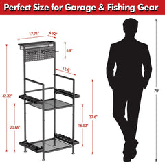 YQSLYSF lower shelf stores tackle boxes and heavier gear securely