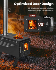 YRenZ stove door seals tightly to minimize smoke leakage