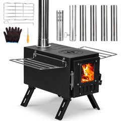 YRenZ upgraded portable wood stove compact design for easy transport and setup