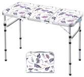Yriuat folding camping table open top 35x16 for outdoor dining and stability.