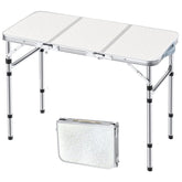 Yriuat folding table top aluminum provides sturdy surface for outdoor meals.