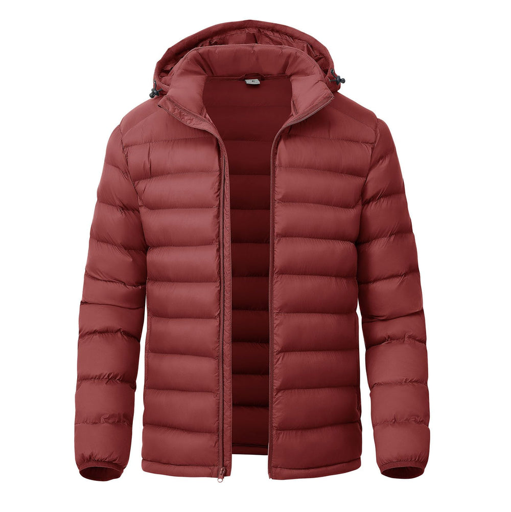 YSENTO men's down-alternative jacket front view highlighting lightweight warmth for daily wear