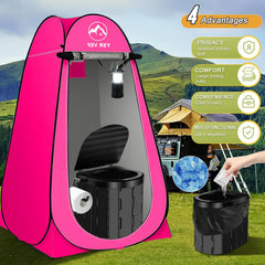 YSR VEF camping lantern lit at night delivering clear visibility for safe camping routines.
