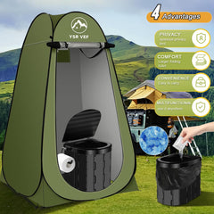 YSR VEF pop-up privacy tent interior view for easy outdoor use.