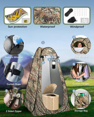 YSR VEF pop-up privacy tent setup for quick private outdoor use