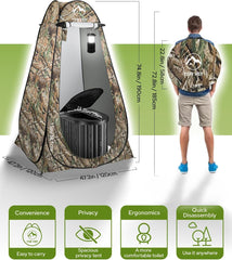 YSR VEF pop-up privacy tent set up quickly to create private outdoor space.