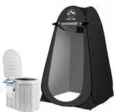 YSR VEF portable toilet tent provides private outdoor bathroom experience.
