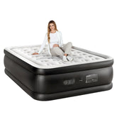 YSSOA Queen air mattress with built-in pump for quick setup during travel