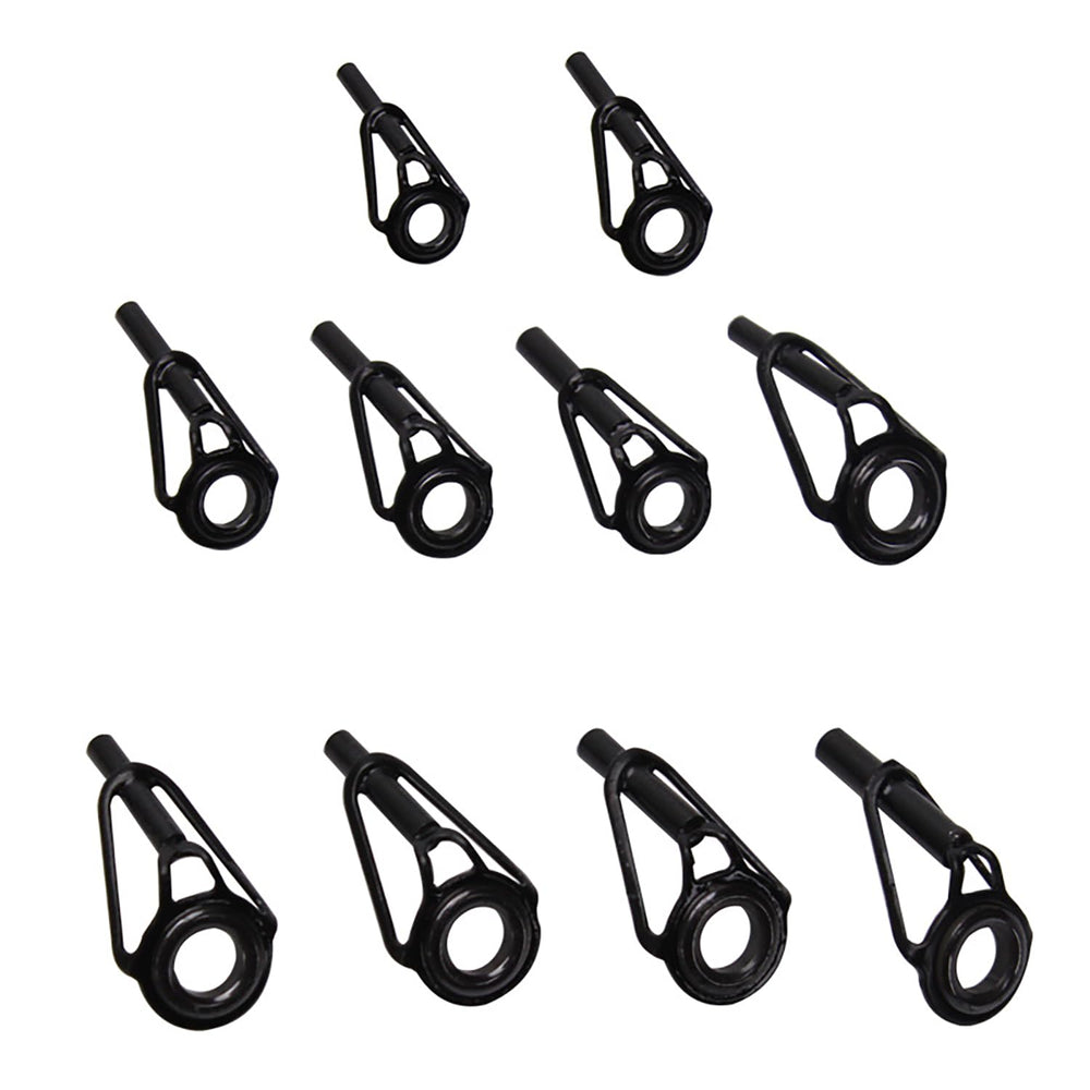 YTGilo all-black fishing rod tips front view