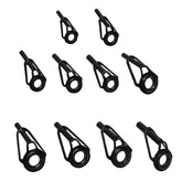 YTGilo all-black fishing rod tips front view