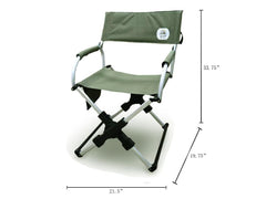 YTZ Outdoor folding chair with aluminum frame emphasizes lightweight, sturdy support up to 250 lbs.