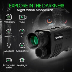 YUANZIMOO Night Vision Monocular IR illumination shows night clarity