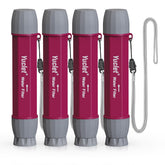 Yuclet YWF01 filter straw close-up shows compact purification for on-the-go hydration.