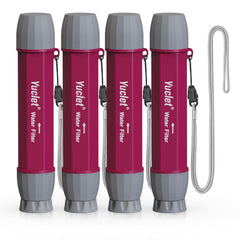 Yuclet YWF01 filter straw close-up shows compact purification for on-the-go hydration.