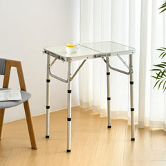 YUFIFAIRY folding table small assembled height options demonstrate adjustable comfort.