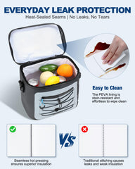YULEEE cooler bag 16-cans capacity supports sharing drinks at picnics, camping, and trips.