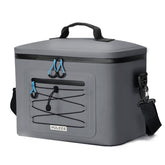 YULEEE cooler bag with 30-can capacity in grey for travel and picnics