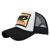 YULOONG Vintage Half Mesh Cap front view for casual sun protection outdoors
