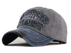 YULOONG Vintage baseball cap embroidery on washed denim provides stylish sun protection.