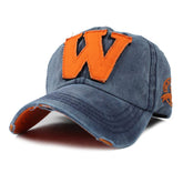 YULOONG vintage denim cap with frayed edge for casual outdoor sun protection.