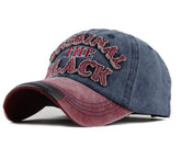 YULOONG vintage denim cap with navy embroidery for timeless everyday wear