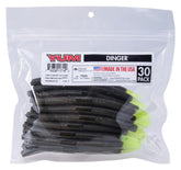 Yum Lures 5 Dinger in Black-Green Pumpkin/Chartreuse color