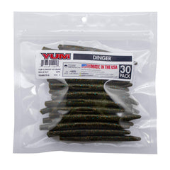 Yum Lures Dinger 4-inch ghillie-suit lure, versatile for bass rigs.