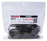 Yum Lures Dinger 5in ghillie bulk, front view, for lifelike action in water.