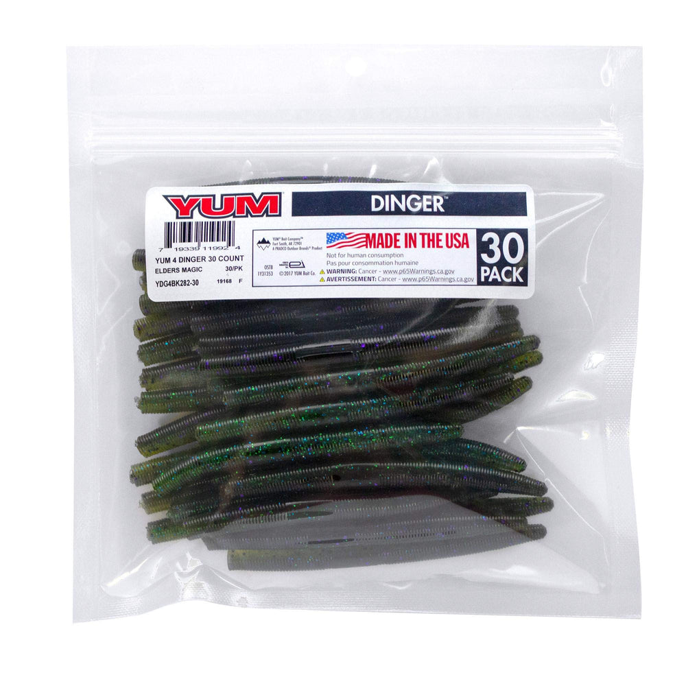 Yum Lures Dinger Elders Magic 4-inch bait delivering subtle lifelike action and better hook-ups