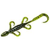 Yum Lures Lizard 6'' Watermelon Seed swim-bait with curly legs for lifelike action.