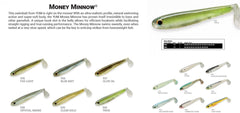 Yum Lures Money Minnow hologram shad showcases flash to attract gamefish