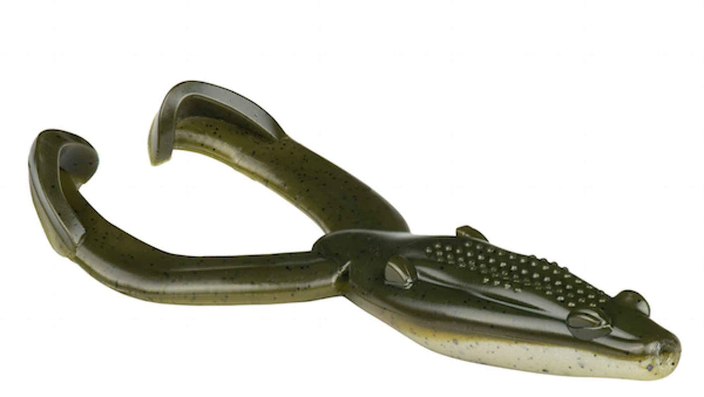 Yum Lures Tip Toad Bait buzz frog action creates surface commotion for bites.