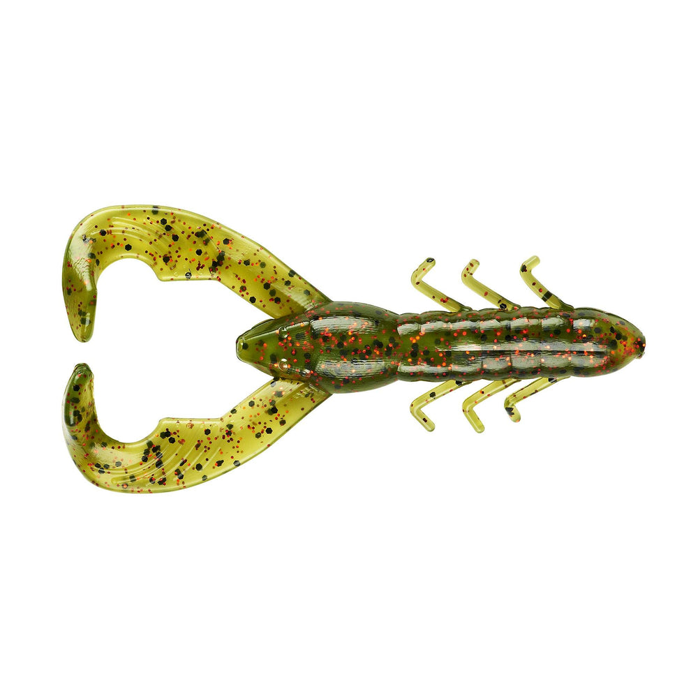 Yum Lures Christie Craw Soft Bait Watermelon Red Flake, front view showcases action-ready profile