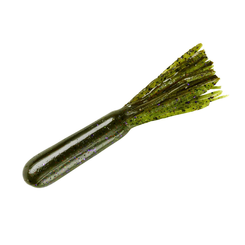 Yum Lures YT4165 tube bait Melon Candy shows lifelike swimming action for bass and panfish.