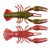 Yum Ned Craw in green pumpkin red stands up, mimicking a crawfish for natural action