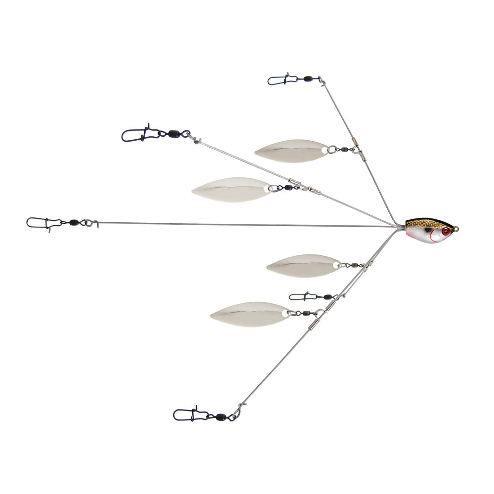 Yum Lures Yumbrella Flash Mob Jr. lure with Colorado and Willow blades