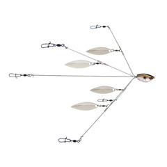 Yum Lures Yumbrella Flash Mob Jr. head and wire detail for rugged durability.