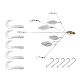 Yum Lures Yumbrella Ultralight 5-wire White front view, baitfish illusion for bass