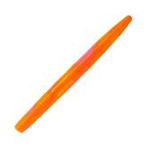 Yum Dinger Worm 4in Bumblegum Yellow Swirl soft plastic lure close-up