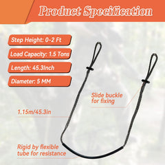 Yuqutum hand-braided rope ladder close-up showcases durable braid for reliable climbs.