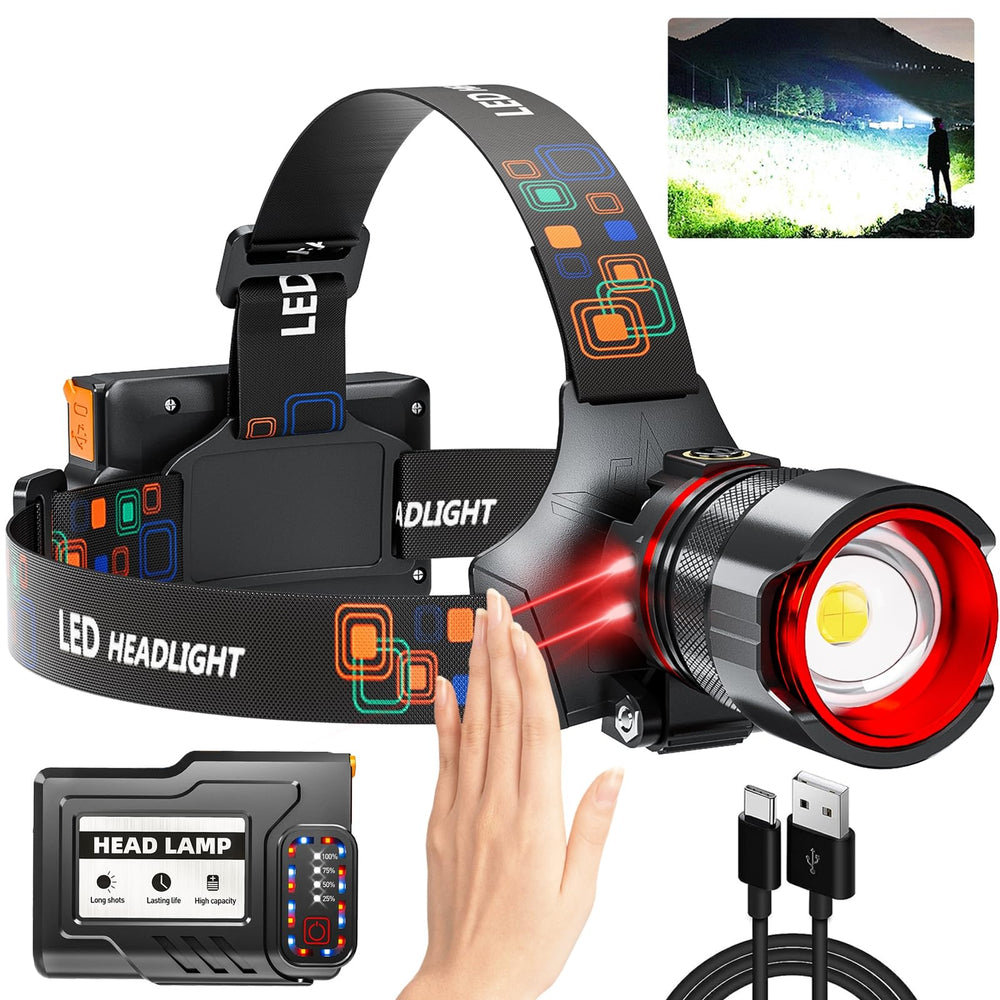 YUSEUB headlamp bright beam enables long-distance night visibility