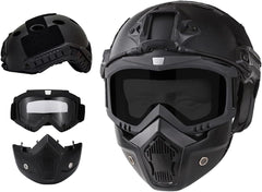 Yuxcnhaw airsoft helmet front view showing adjustable strap for a secure fit.