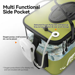 Yuzhiyuan green foldable bucket 8gallon, versatile camping companion