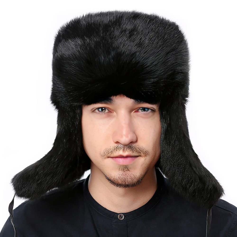 YXCFEWD Trapper Hat front view shows fur warmth for cold-day adventures