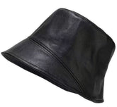 YY GEWETAO leather bucket hat packable for travel and sun protection