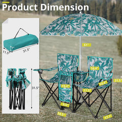 YYANDC removable blue umbrella provides sun protection on outdoor trips.
