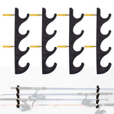 YYST horizontal fishing rod storage rack mounted on wall holding eight rods